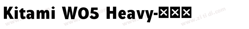Kitami W05 Heavy字体转换